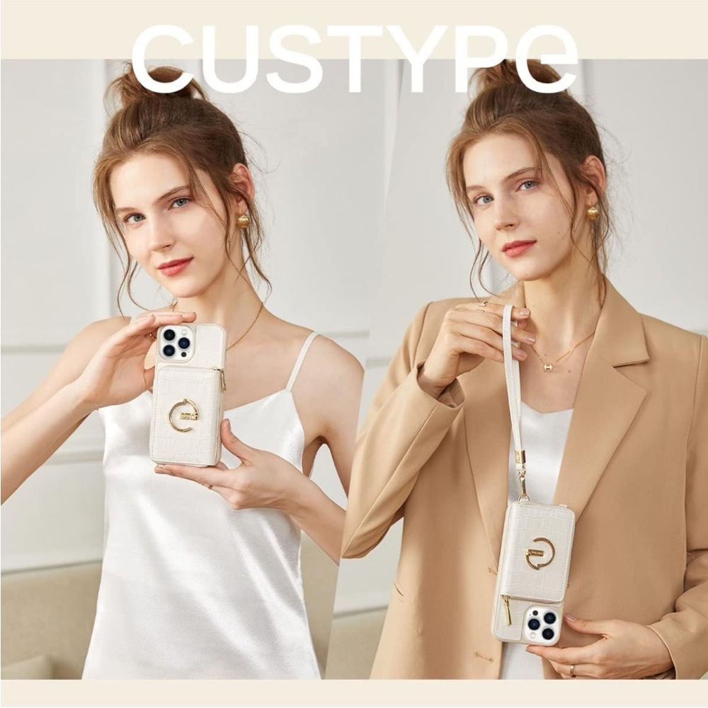 CustyPE iPhone wallet case for women 6.1 inch. With a card holder,